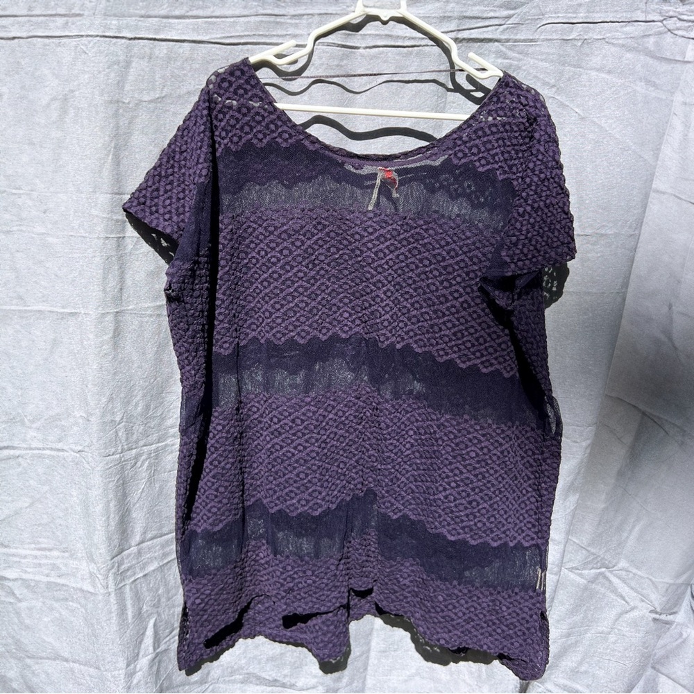 Purple Free People beach cover up, small yet very large!